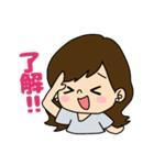 デカ文字 シンプルかわいい大人女子（個別スタンプ：8）