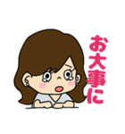 デカ文字 シンプルかわいい大人女子（個別スタンプ：15）
