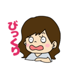 デカ文字 シンプルかわいい大人女子（個別スタンプ：18）