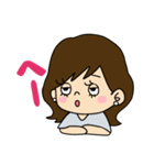デカ文字 シンプルかわいい大人女子（個別スタンプ：23）