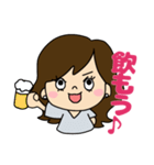 デカ文字 シンプルかわいい大人女子（個別スタンプ：28）