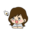 デカ文字 シンプルかわいい大人女子（個別スタンプ：36）