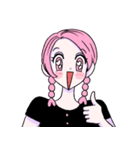 ピンクははつらつとしている。（個別スタンプ：1）