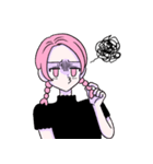 ピンクははつらつとしている。（個別スタンプ：5）