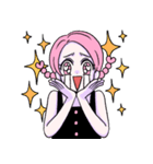 ピンクははつらつとしている。（個別スタンプ：7）