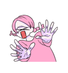 ピンクははつらつとしている。（個別スタンプ：9）