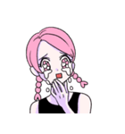 ピンクははつらつとしている。（個別スタンプ：11）