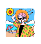 ピンクははつらつとしている。（個別スタンプ：12）