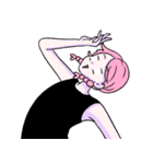 ピンクははつらつとしている。（個別スタンプ：13）