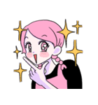 ピンクははつらつとしている。（個別スタンプ：19）