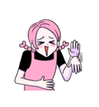 ピンクははつらつとしている。（個別スタンプ：25）