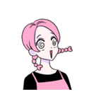 ピンクははつらつとしている。（個別スタンプ：32）