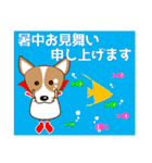 コーギー好きなあなたへ 夏 暑中見舞い等（個別スタンプ：37）