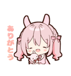 ゆるふわ♡うさみみちゃん（個別スタンプ：1）