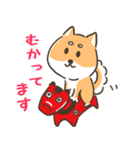 柴犬こまつのかわいいスタンプ（個別スタンプ：9）