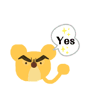 黄色と緑のクマさん（個別スタンプ：5）