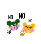 黄色と緑のクマさん（個別スタンプ：16）