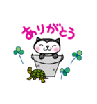 クロにゃんの基本の動き2（個別スタンプ：1）