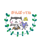 クロにゃんの基本の動き2（個別スタンプ：7）