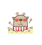 ポップコーンシカ（個別スタンプ：21）