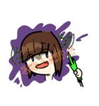 陰キャでもLINEじゃイキる ゆみこちゃん（個別スタンプ：1）
