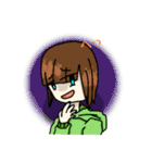 陰キャでもLINEじゃイキる ゆみこちゃん（個別スタンプ：14）