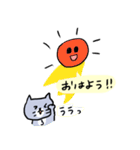 真夏の灰色キャット（個別スタンプ：21）