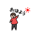 毎日使えるロンTくん(あか)（個別スタンプ：1）