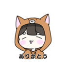 犬になりきってる女の子スタンプ（個別スタンプ：3）