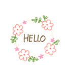 リース柄 あいさつスタンプ（個別スタンプ：1）