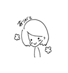 ゆるゆるの女の子（個別スタンプ：3）