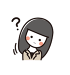 黒髪OLのオンとオフ（個別スタンプ：5）