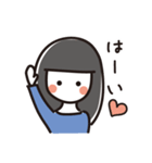 黒髪OLのオンとオフ（個別スタンプ：11）