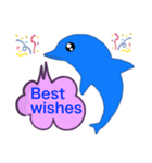 Dolphin greetings 2  イルカ  あいさつ（個別スタンプ：3）