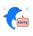 Dolphin greetings 2  イルカ  あいさつ（個別スタンプ：14）