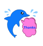 Dolphin greetings 2  イルカ  あいさつ（個別スタンプ：15）