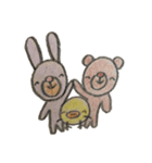 クレヨンで描いた手書きスタンプです（個別スタンプ：1）