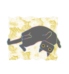 くろネコ、しろネコ、にゃーにゃーにゃー（個別スタンプ：2）