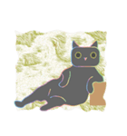 くろネコ、しろネコ、にゃーにゃーにゃー（個別スタンプ：5）
