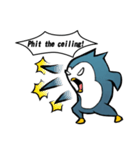 怒っているペンギン (英語)（個別スタンプ：10）