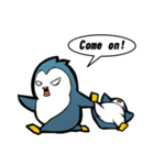 怒っているペンギン (英語)（個別スタンプ：21）