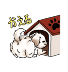 ふわふわんこのスタンプ（個別スタンプ：8）