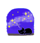 夏に〜猫と花火と金魚とひまわりと睡蓮（個別スタンプ：15）
