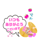 ピンクの女の子103（個別スタンプ：9）