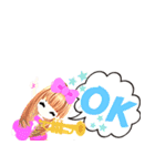 ピンクの女の子103（個別スタンプ：22）