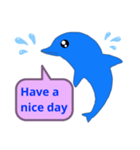 Dolphin greetings 1 イルカ 英語の挨拶（個別スタンプ：11）