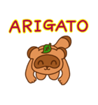 ARIGATO 狸から有難う（個別スタンプ：4）