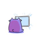 purple cowくん（個別スタンプ：9）