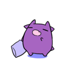 purple cowくん（個別スタンプ：12）