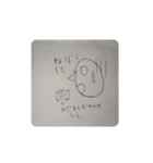 ノート落書きみたいな横顔写真（個別スタンプ：4）